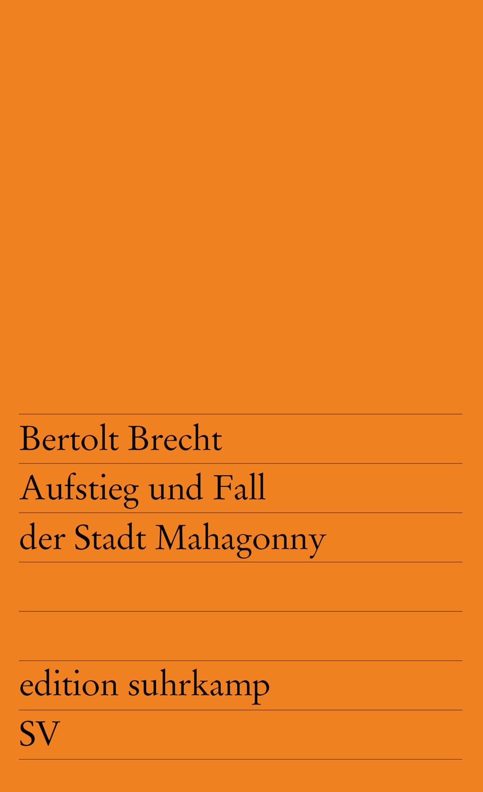 Thumbnail - Aufstieg Und Fall Der Stadt Mahagonny Oper Bertolt Brecht Taschenbuch