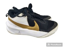 Nike Team Hustle D Youth Size 5Y Black/White/Gold Shoes CW6735-002