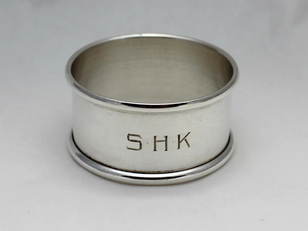 Plain silver deals napkin rings