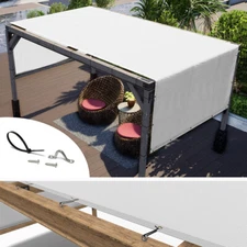 ColourTree Pergola Sun Shade Cover Universal Replacement Canopy,White