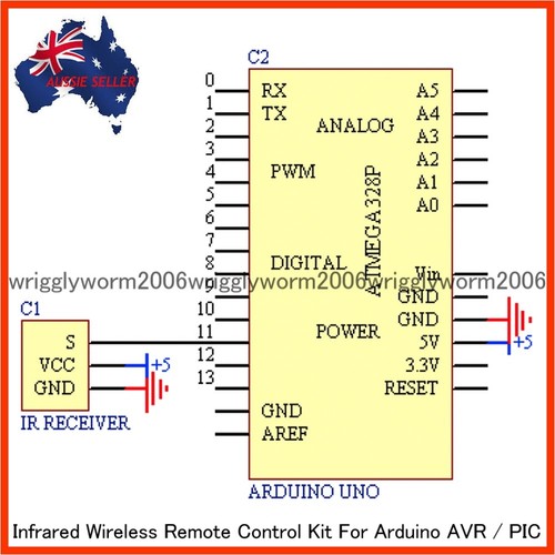 Infrared Wireless Remote Control Kits For Arduino Projects - AVR PIC - Brand New - Picture 4 of 4