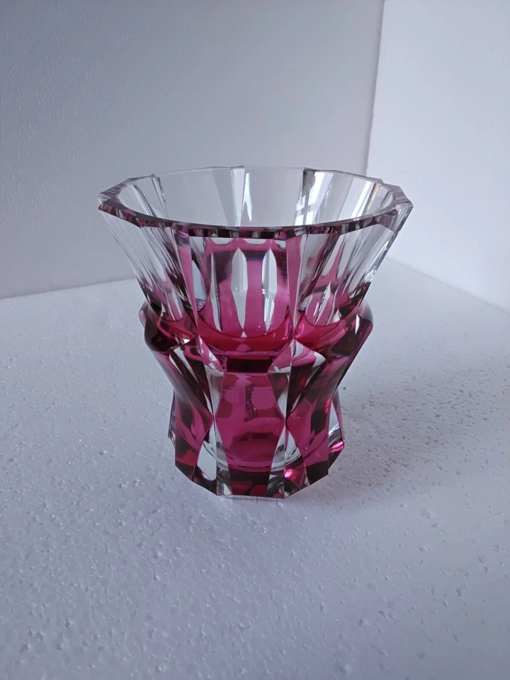 Vaso Art Decò in cristallo Val Saint Lambert - Immagine 3 di 4