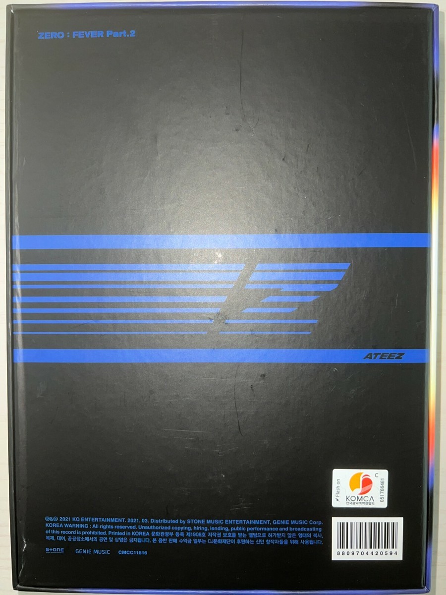 ATEEZ 直筆サイン「ZERO:FEVER Part.2」 ATEEZ [ZERO : FEVER Part.2] Autographed Signed Album // A