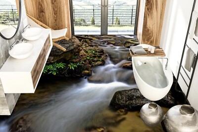 3D Rock Stream G5365 Floor WallPaper Murals Wall Print Decal AJ Coco 2024