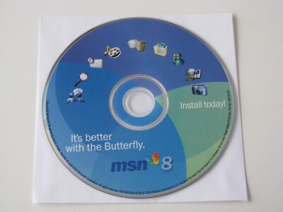 Vtg Microsoft Windows 98 MSN 8 Install Software Disk PC Computer CD NO LICENSE
