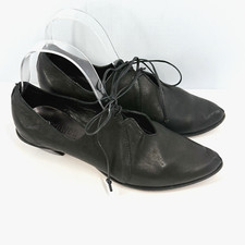 Cydwoq Vintage Leather Granny Shoes Booties Black 37 US 7 Hand Sculpted in USA