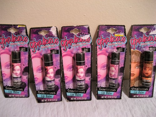 GHOULICIOUS MONSTER HIGH LIP BALM total 5 each, 4 grape and 1 mango