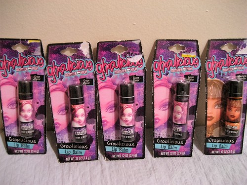 GHOULICIOUS MONSTER HIGH LIP BALM total 5 each, 4 grape and 1 mango - Picture 1 of 1