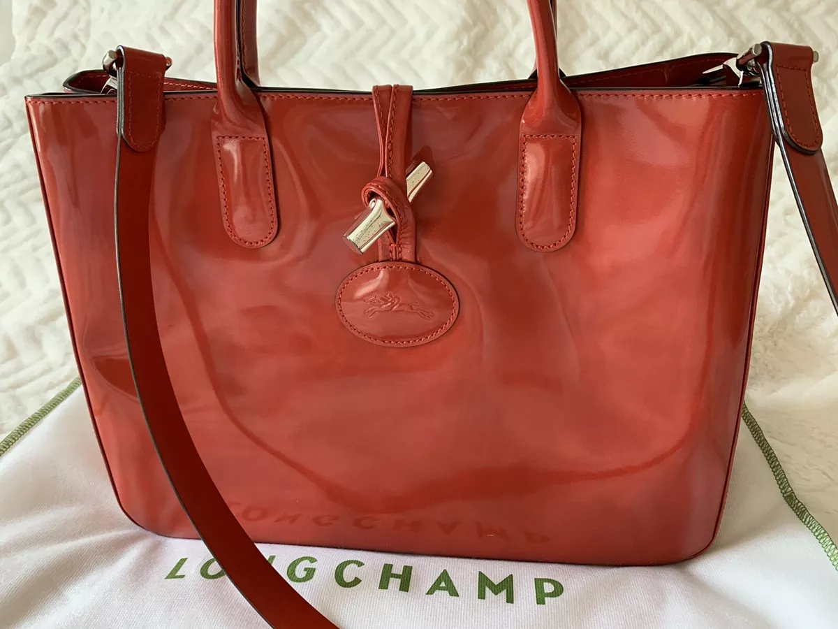 Longchamp Small Leather-Trimmed Roseau Bucket Bag