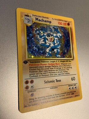 Wizards of the Coast Machamp 8/102 Pokemon Base Set 1st Edition Holofoil  Card