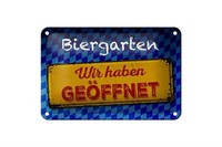 Blechschild Bayern 18X12 Cm Biergarten Wir Haben GeöFfnet Deko Schild
