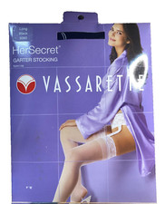 Vassarette Her Secret Black Classic Stockings Long Black Vintage Thigh High
