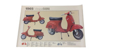 POSTER PLASTIFICATO VESPA 50 N V5A1T 1965
