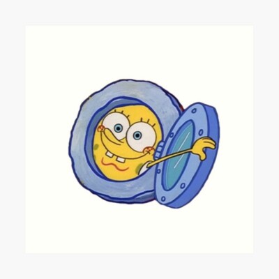 SpongeBob SquarePants Classic Window Decal Funny Sticker Water & Fade Proof