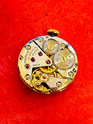 Vintage MARVIN 320A  Women's Watch Movement 17 Jewels Working  (K36)