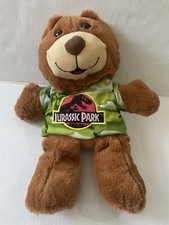 Jurassic Park Universal Studios Plush 14 1/2" Teddy Bear Stuffed Camo T-Shirt