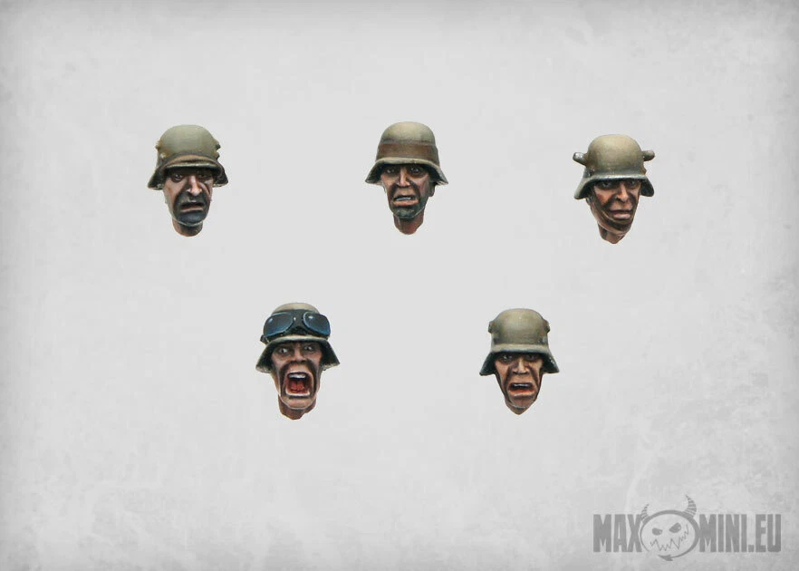 Cascos de infantería Maxmini MXMCB035 estilo alemán Segunda Guerra Mundial cabezas (brocas de conversión) Segunda Guerra Mundial Foto 3 de 3