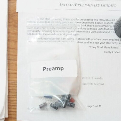 Marantz 2325 Preamp capacitor upgrade cover kit diodes transistors