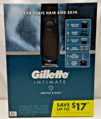 Gillette Intimate Mens Pubic Hair & Skin Grooming Kit New