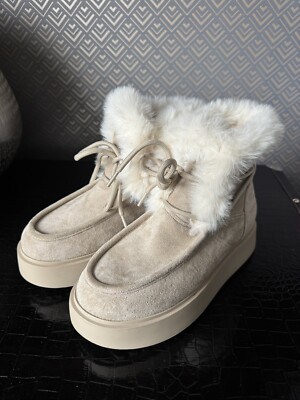 Rita Ora Primark Boots Faux Suede Fur Ankle Boots Size New