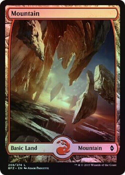 Magic The Gathering MTG Full Art Mountain 268/274 Foil Magic The Gathering MTG Full Art Mountain 268/274 Foil