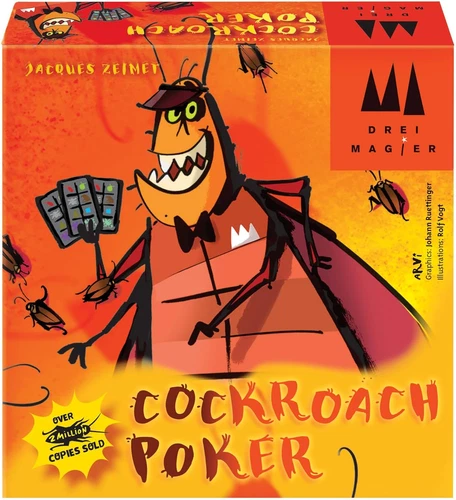 CSG Three Magicians Cockroach Poker Card Game, Orange