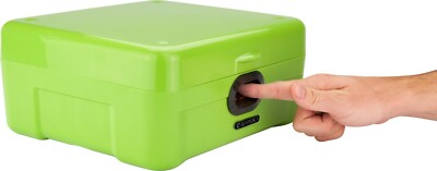 Barska Large Portable Safe Biometic Fingerprint Lock Box Jewelry Safe, AX12458