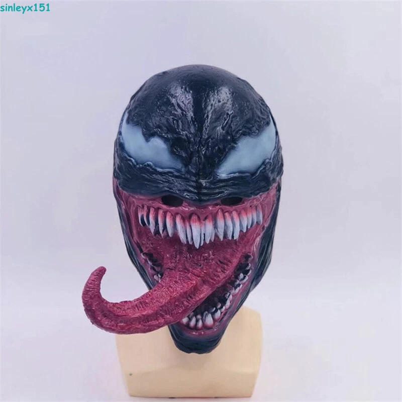 Venom Mask Full Face Head Cosplay Latex Props Halloween Party Gifts Collectibles - Image 2 of 4