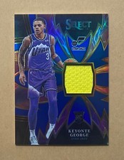 2023-24 Panini Select Keyonte George RC Blue Prizm #03/75 Jersey Number 1/1