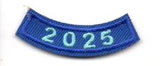 2025 ROCKER Blue Small Iron On Patch