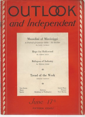 Outlook and Independent Magazine  June 17, 1931*