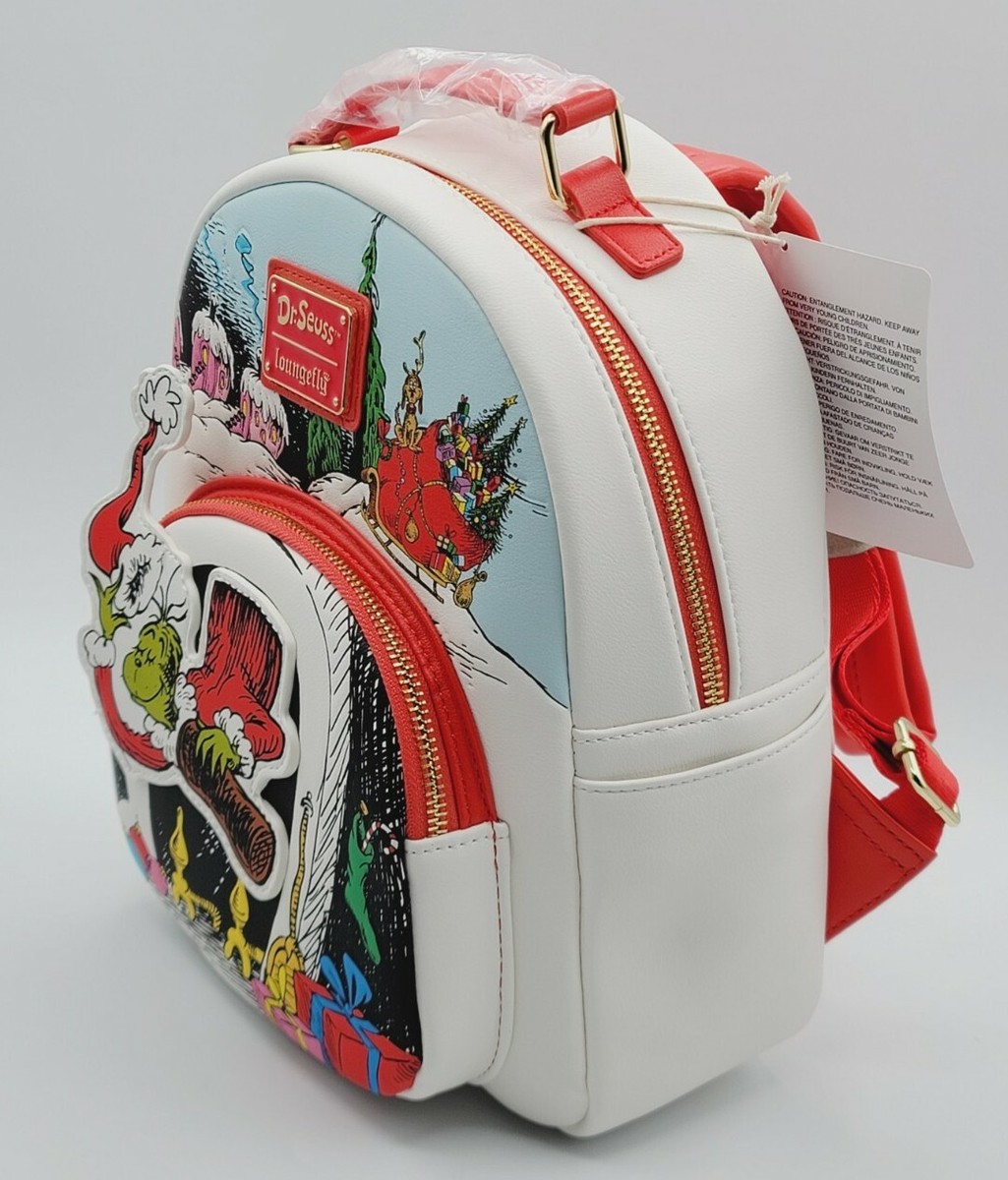Loungefly Dr Seuss The Grinch Chimney Thief Backpack Christmas NEW Amazon.com: Loungefly Dr. Seuss The Grinch Chimney Thief  main image 2