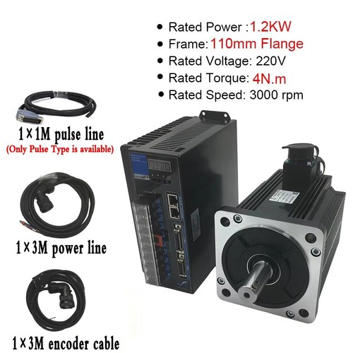 1~3.8KW AC Servo Motor Driver Pulse Kit 2500RPM 21Bit Absolute Magnetic Encoder - Picture 14 of 22