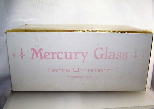 Department 56 Mercury Glass EXTRA LARGE Santa Christmas Ornament Xmas 1990's - Picture 7 of 7