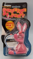Energizer Bunny w/ Drum Vintage Squeeze Light 1995 Original Pink - NOS - New