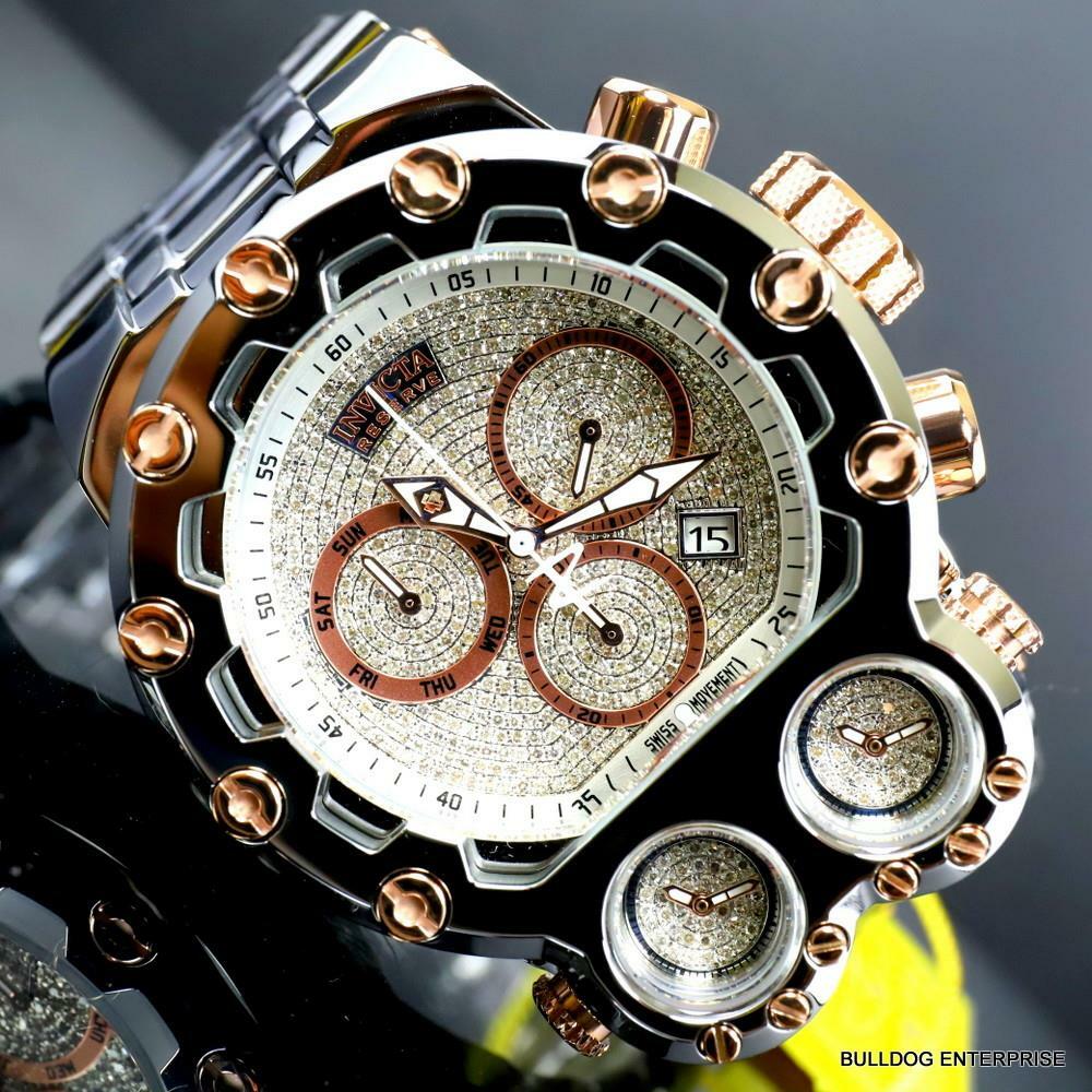 Invicta Reserve Magnum Tria 2.49 CTW Diamond 2 Tone Case Invicta Reserve Magnum Tria 2.49 CTW Diamond 2 Tone Case