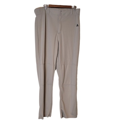 Adidas Pantaloni Baseball Softball Uomo Taglia XL Grigio Gamba Dritta Climalite - Foto 2 di 7