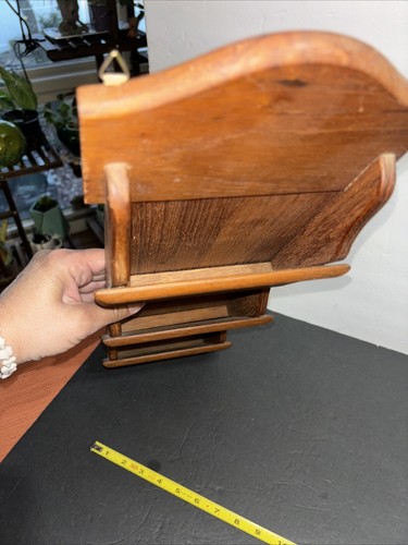 Vintage GoodWood Letter Organizer Wall Hanging Hooks Teak Mid Century MCM Boho - Picture 2 of 4