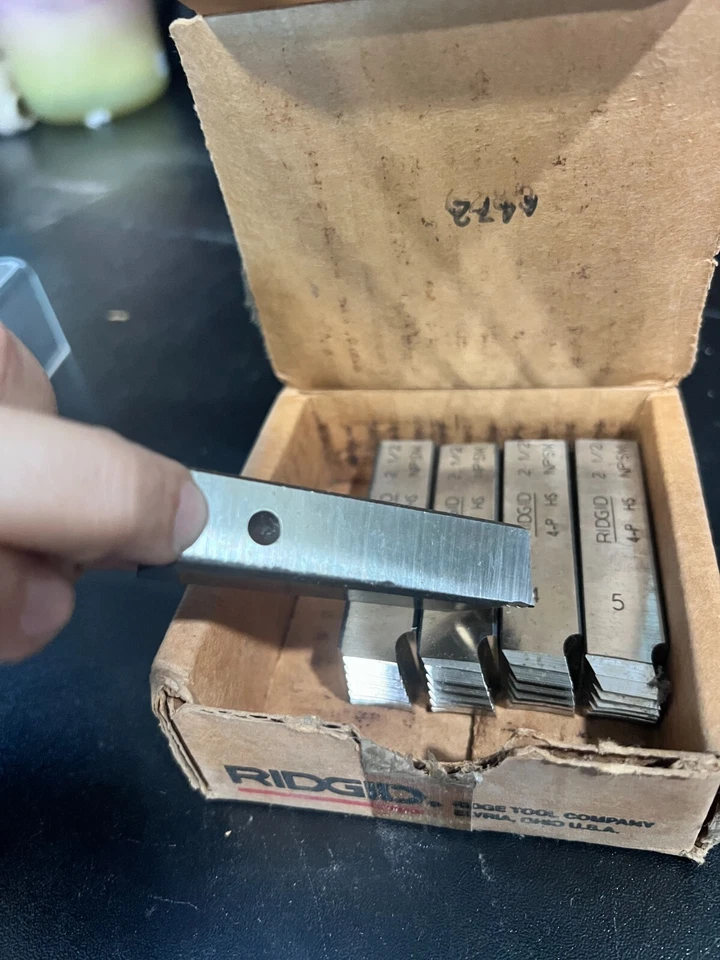 Ridgid 2 1/2   4-P HS NPSM Pipe Threading Replacement Die Set of 5 - Image 4 of 4