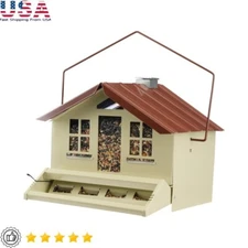 Squirrel Proof Bird Feeder Weight Activated Perch Easy Fill Outdoor Feeder New