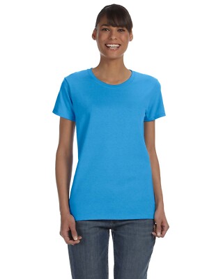 Gildan G500L Women's Heavy Cotton Short Sleeve Crew Neck Plain Stylish T-Shirt