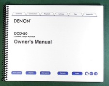 Denon DCD-50 Instruction Manual: Full Color 49 Pages  Protective Covers 