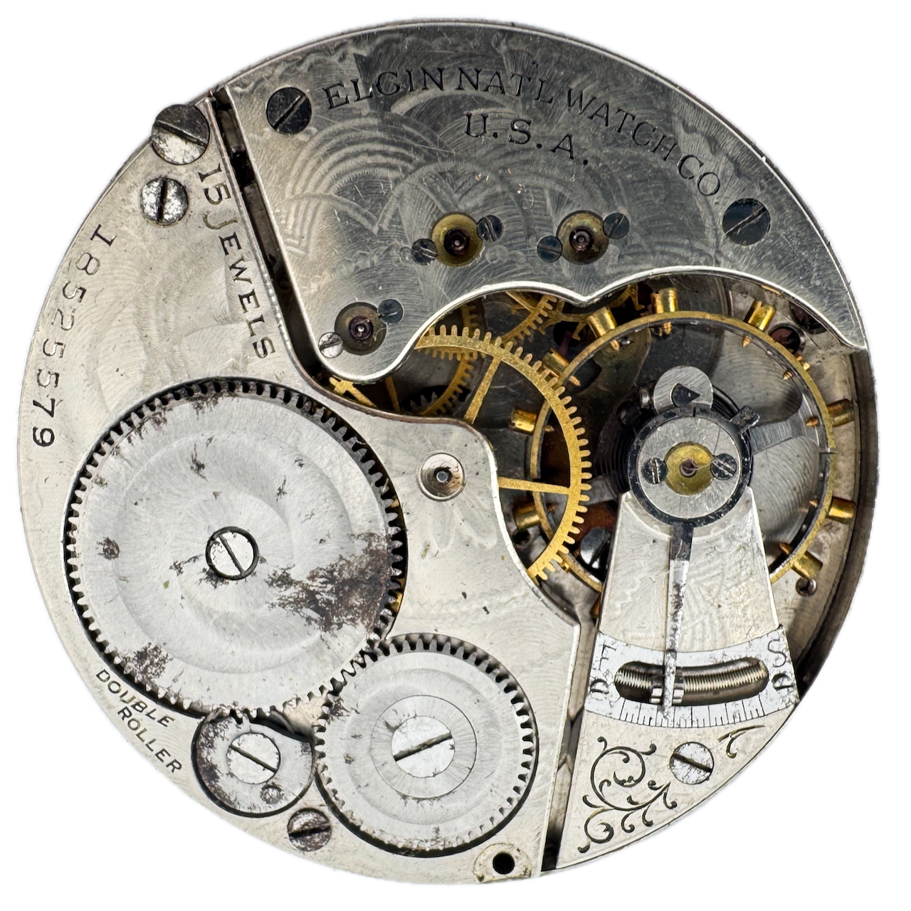Antique 1915 Elgin 15 Jewel 16s Mechanical Pocket Watch Movement 313 USA