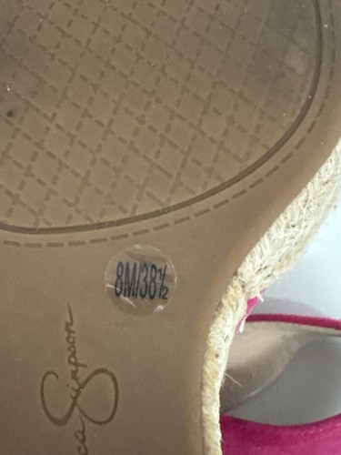 Jessica Simpson Siera Women Pink Platform Wedge Sandals Size 8M - Picture 6 of 8