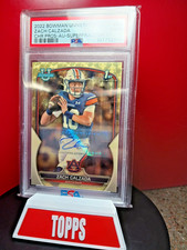 2022 Topps Bowman Chrome 1st Zach Calzada 1/1🔥Superfractor Auto PSA THREE KINGS