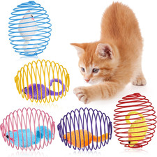 3Pcs Cat Spring Balls Stretchable Cat Springs Toys Interactive Toys Random Color