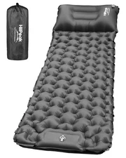 Ultralight Camping Sleeping Pad Built-in Pump & Pillow | Air Mattress Mat Hiking