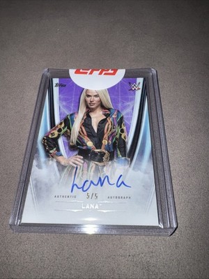 2020 Topps WWE Undisputed  LANA - Purple Autograph - # d 5/5 ! 