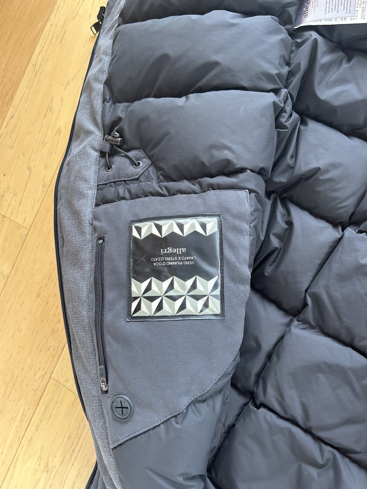 Allegri Parka Real Goose Down Jacket Men's Size 54 Made In Italy image 6