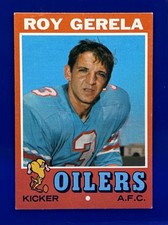 1971 Topps Roy Gerela Football Card #14 Houston Oilers